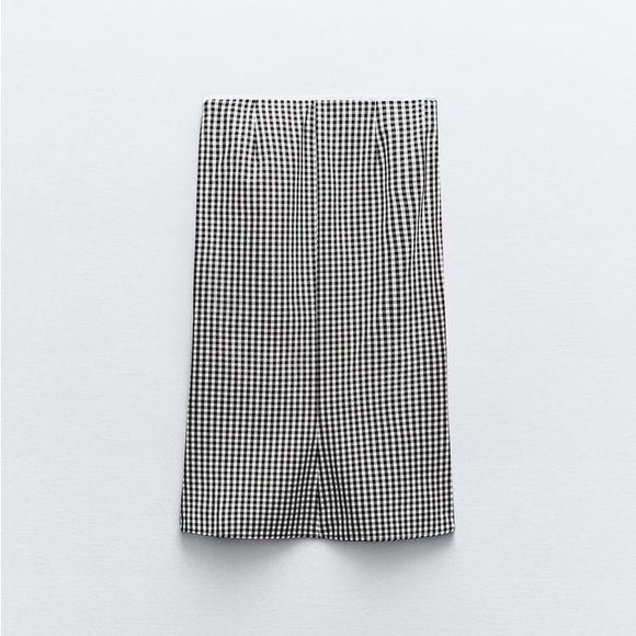 Zara Gingham Midi Skirt S - Picture 7 of 13